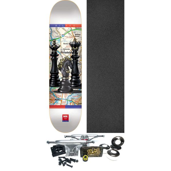 DGK Skateboards Kevin Bilyeu Strategies Skateboard Deck - 8" x 32" - Complete Skateboard Bundle